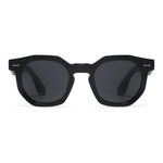 Amelia Black Octagonal Acetate Sunglasses Side View