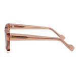 משקפי שמש Nia מסגרת מרובעת בצבע חום שקוף