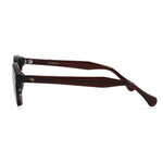 משקפי שמש Mona מסגרת עגולה בצבע חום הוואנה עם שחור