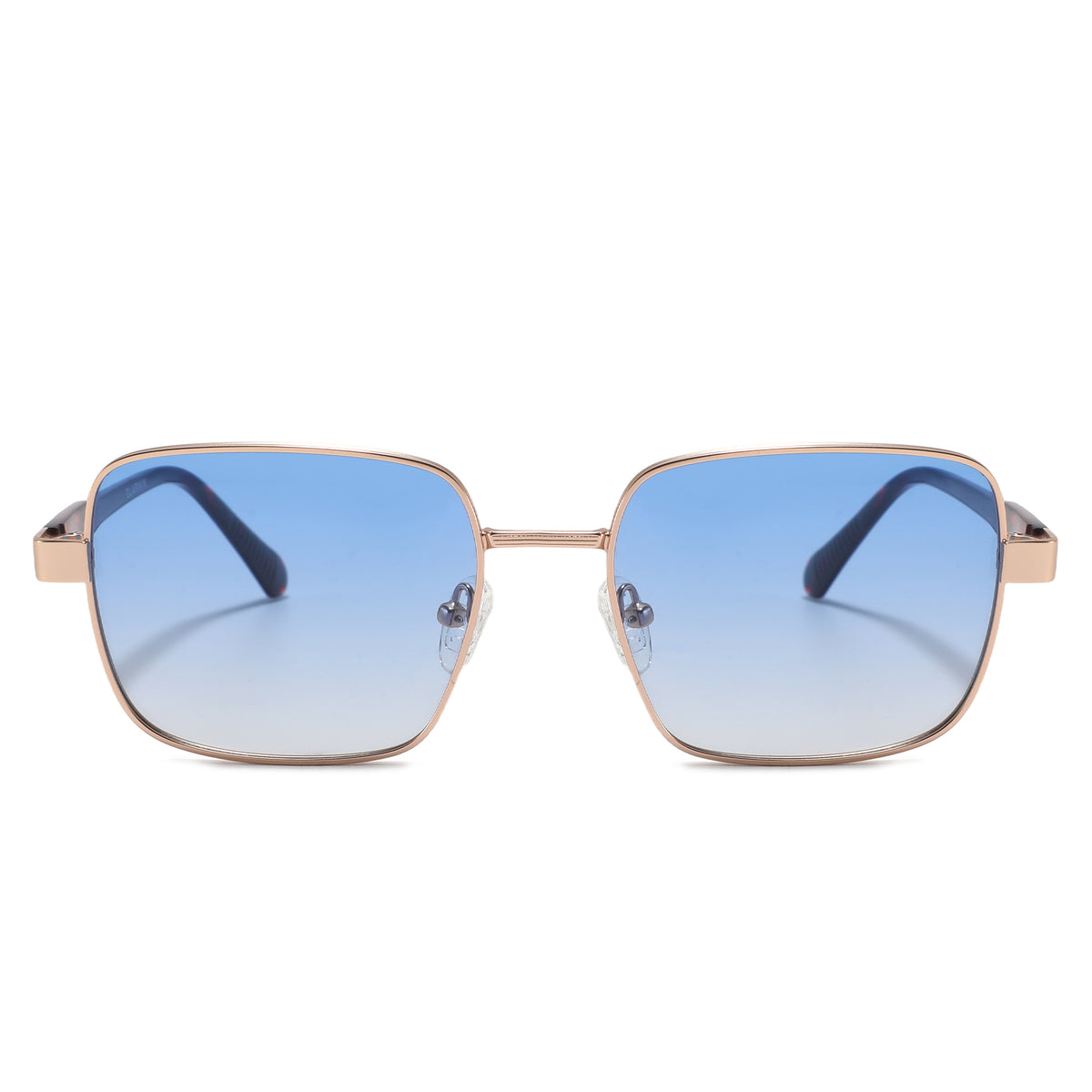 משקפי שמש Zeph מסגרת מרובעת בצבע זהב וחום הוואנה