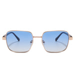 משקפי שמש Zeph מסגרת מרובעת בצבע זהב וחום הוואנה