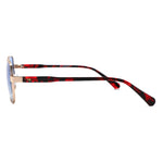 משקפי שמש Zeph מסגרת מרובעת בצבע זהב וחום הוואנה