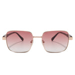 משקפי שמש Zeph מסגרת מרובעת בצבע זהב וחום הוואנה