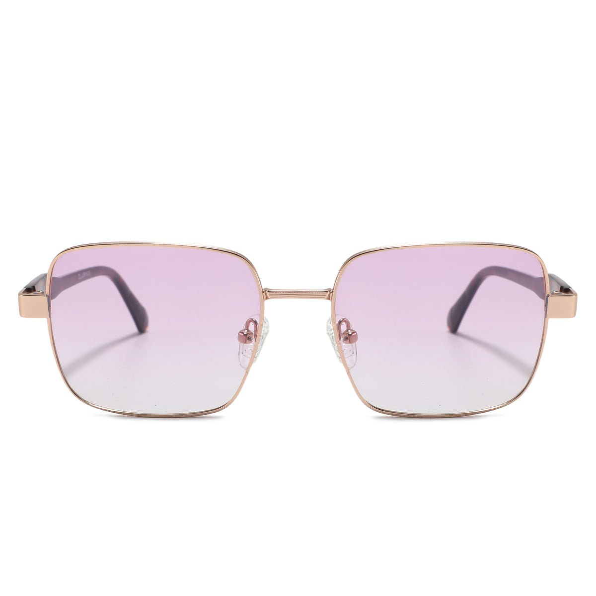 משקפי שמש Zeph מסגרת מרובעת בצבע זהב וחום הוואנה