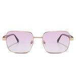 משקפי שמש Zeph מסגרת מרובעת בצבע זהב וחום הוואנה