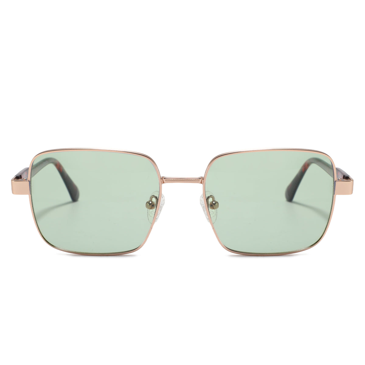 משקפי שמש Zeph מסגרת מרובעת בצבע זהב וחום הוואנה