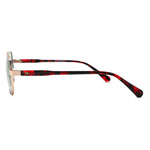 משקפי שמש Zeph מסגרת מרובעת בצבע זהב וחום הוואנה