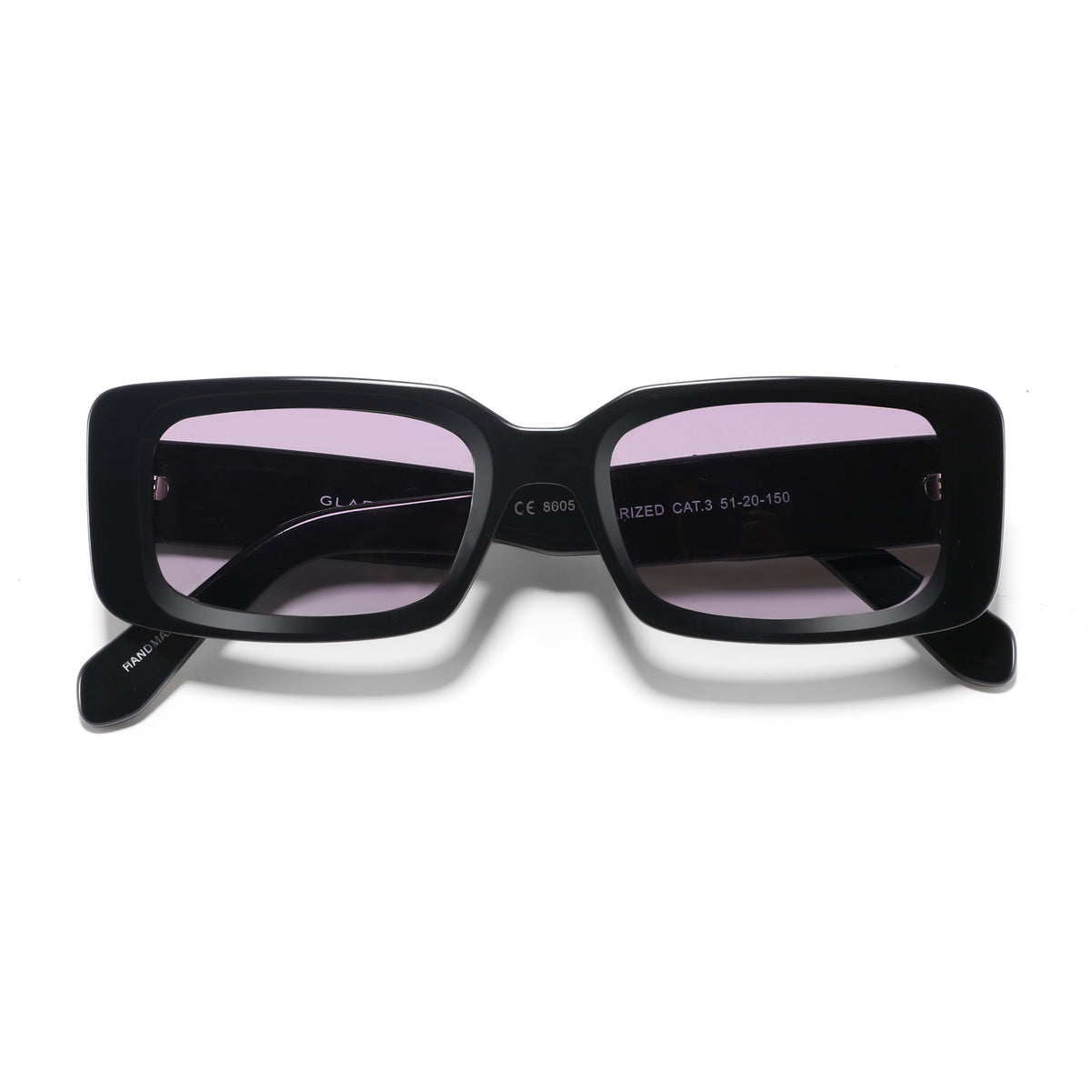 משקפי שמש Ares מסגרת מלבנית בצבע שחור