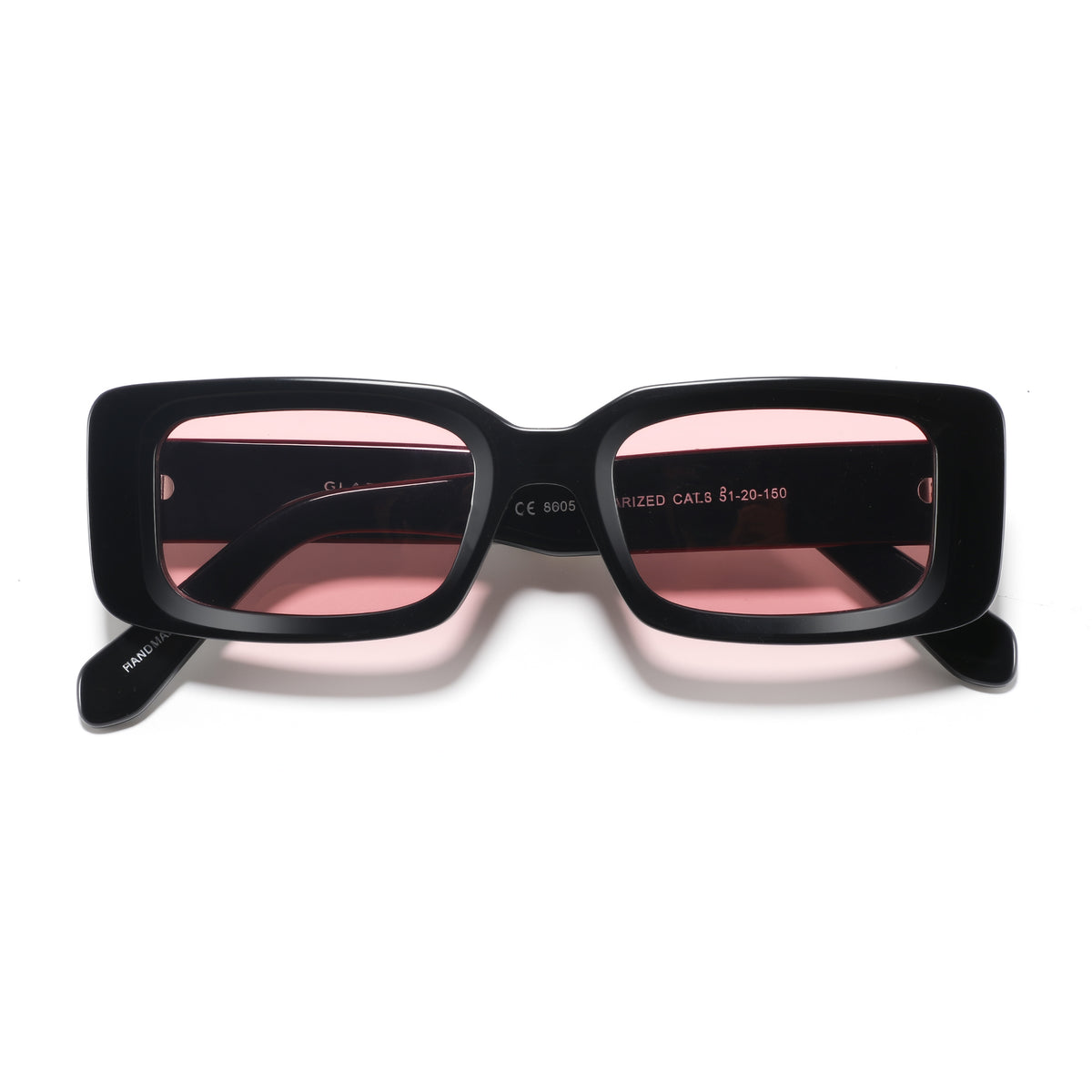 משקפי שמש Ares מסגרת מלבנית בצבע שחור