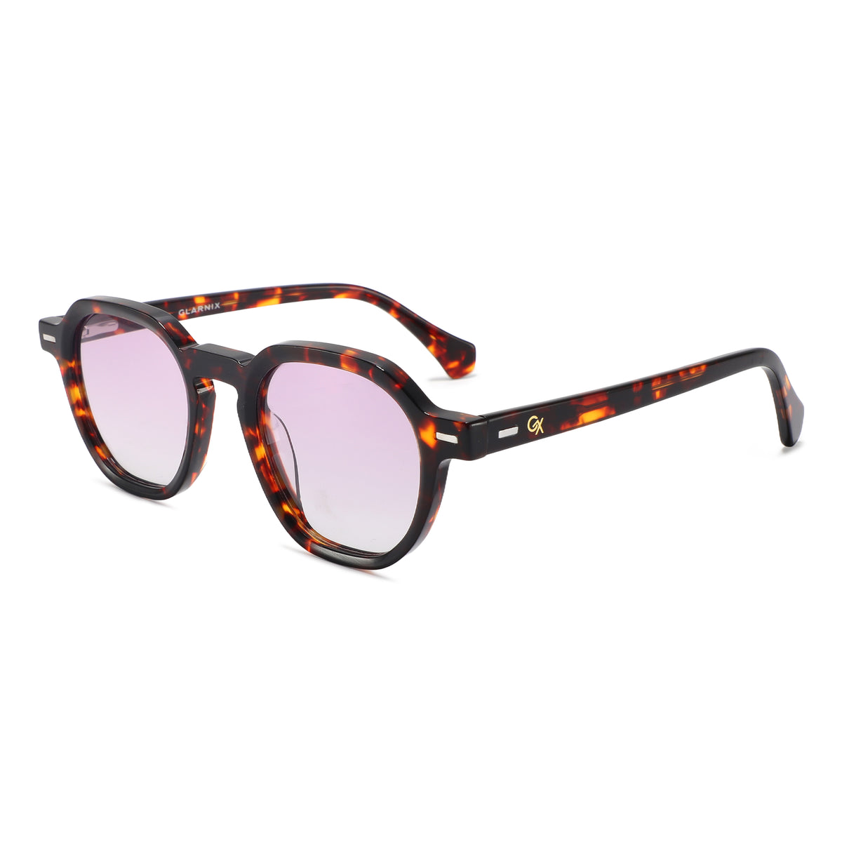 משקפי שמש Indra מסגרת עגולה בצבע שחור