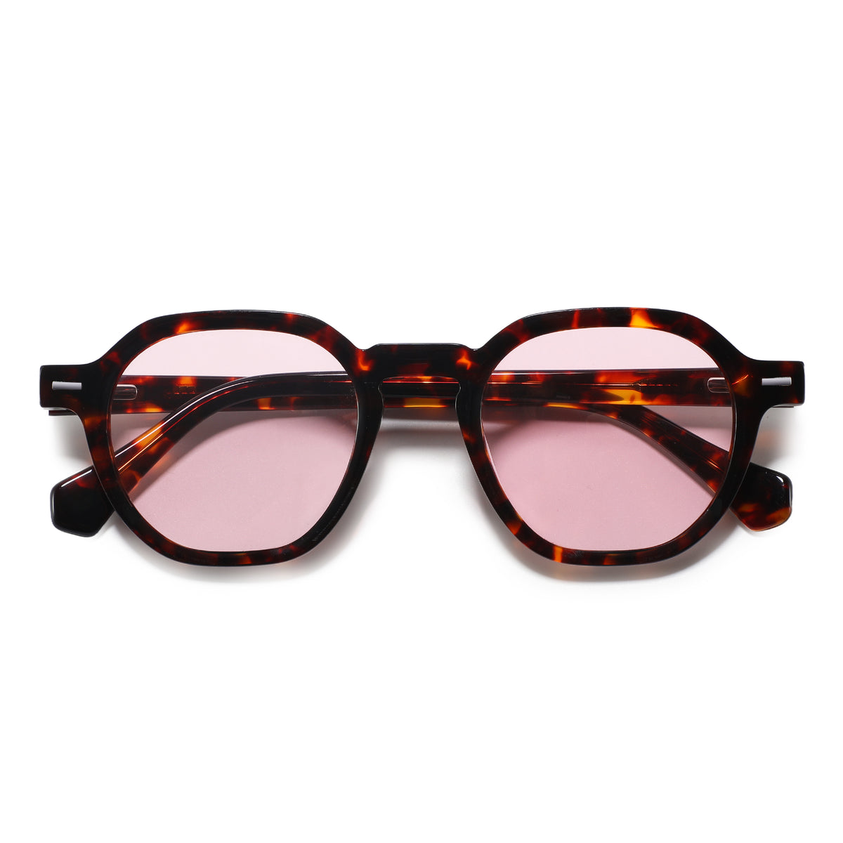 משקפי שמש Indra מסגרת עגולה בצבע שחור