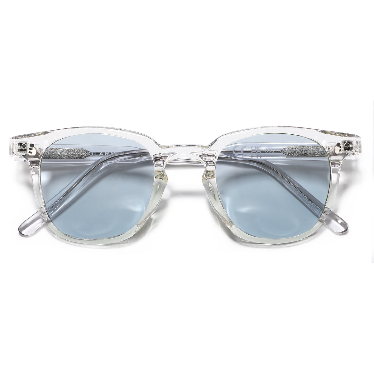 משקפי שמש Aura מסגרת עגולה בצבע שקוף