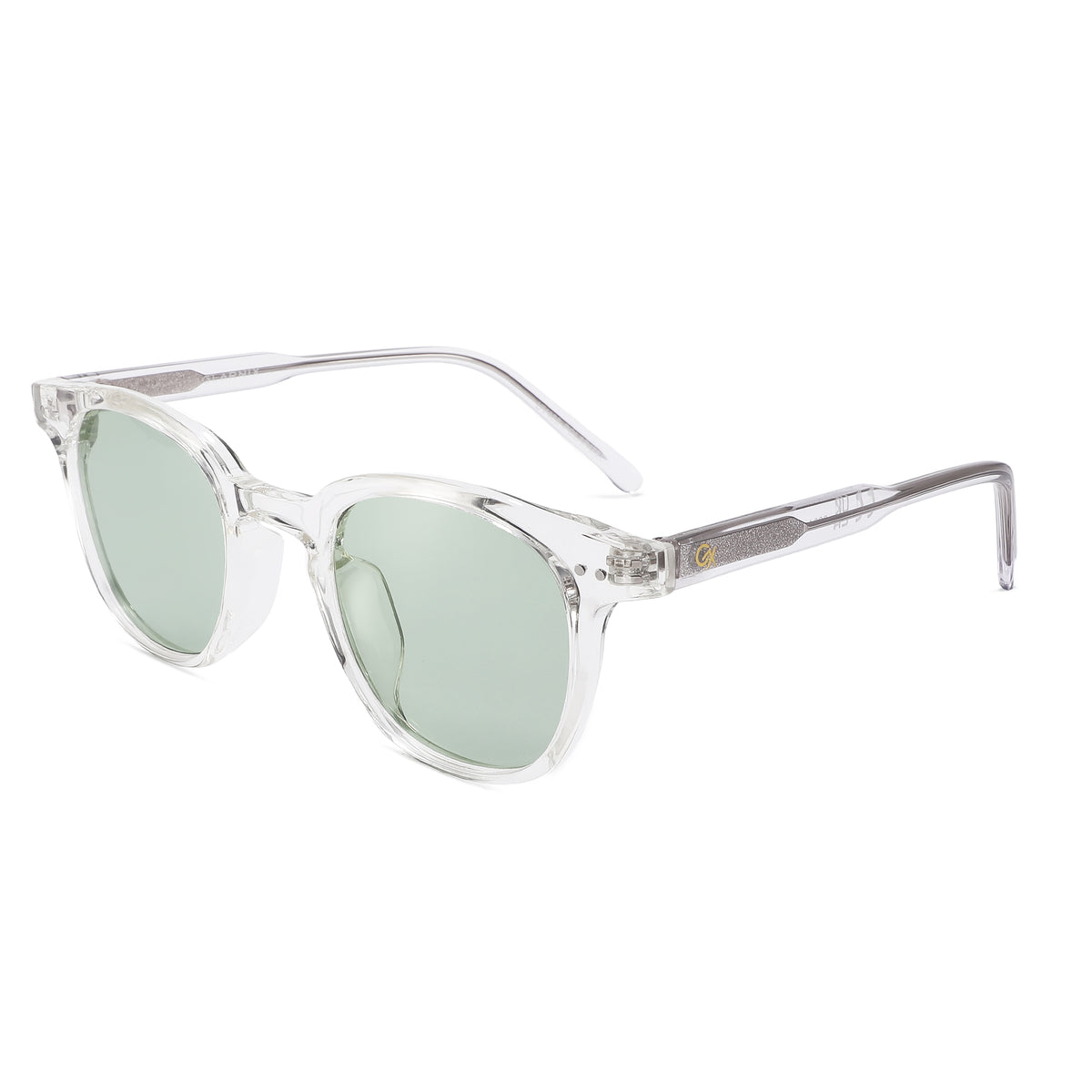 משקפי שמש Aura מסגרת עגולה בצבע שקוף