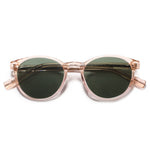 משקפי שמש Nya מסגרת עגולה בצבע קרם שקוף