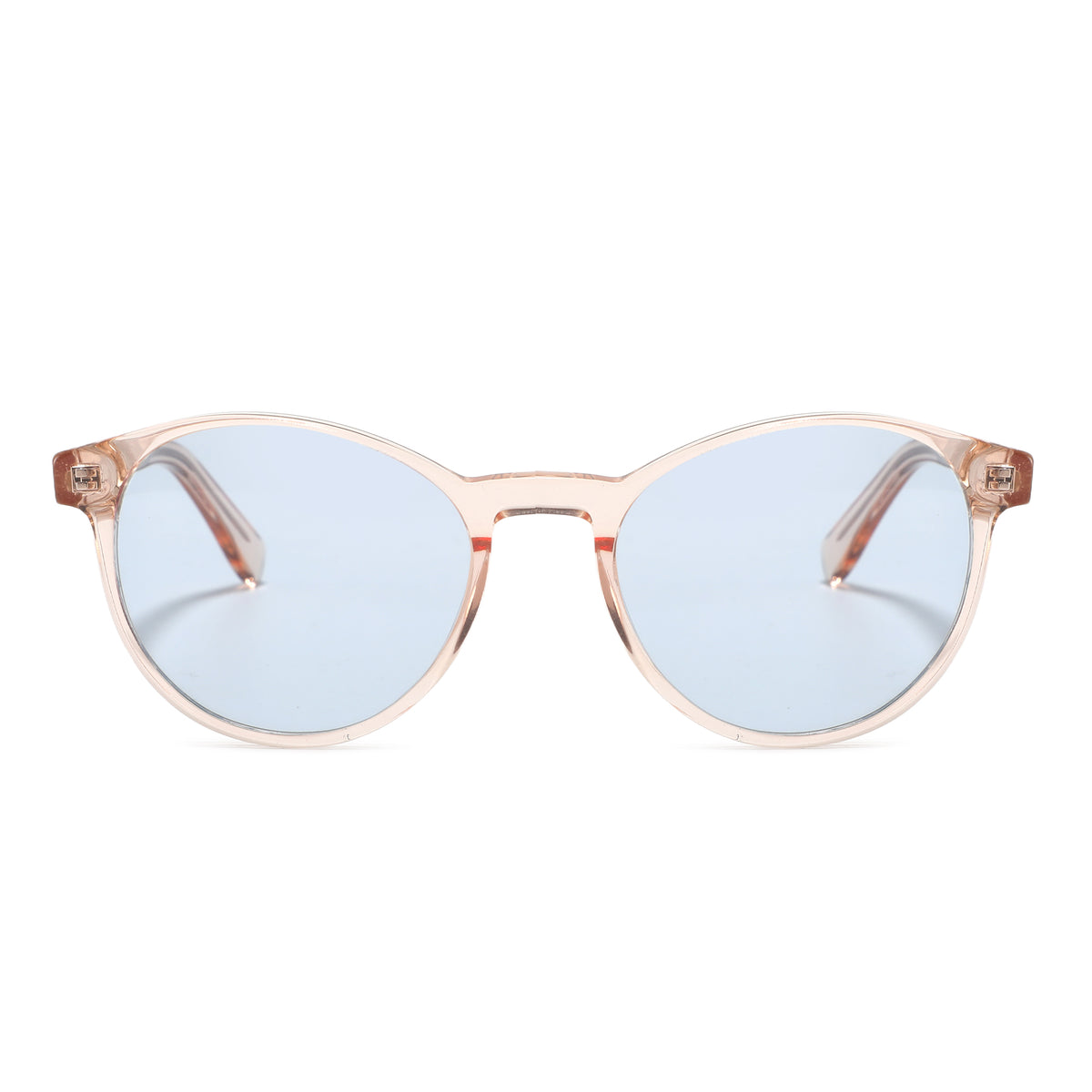 משקפי שמש Nya מסגרת עגולה בצבע קרם שקוף