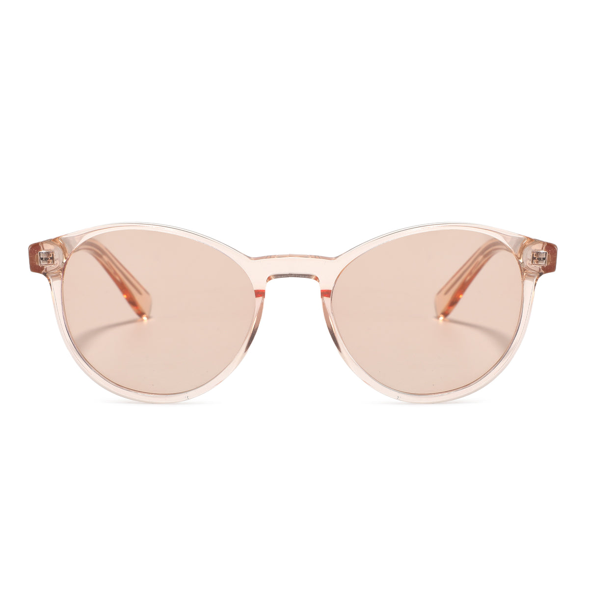 משקפי שמש Nya מסגרת עגולה בצבע קרם שקוף