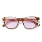 משקפי שמש Thea מסגרת עגולה בצבע חום שקוף