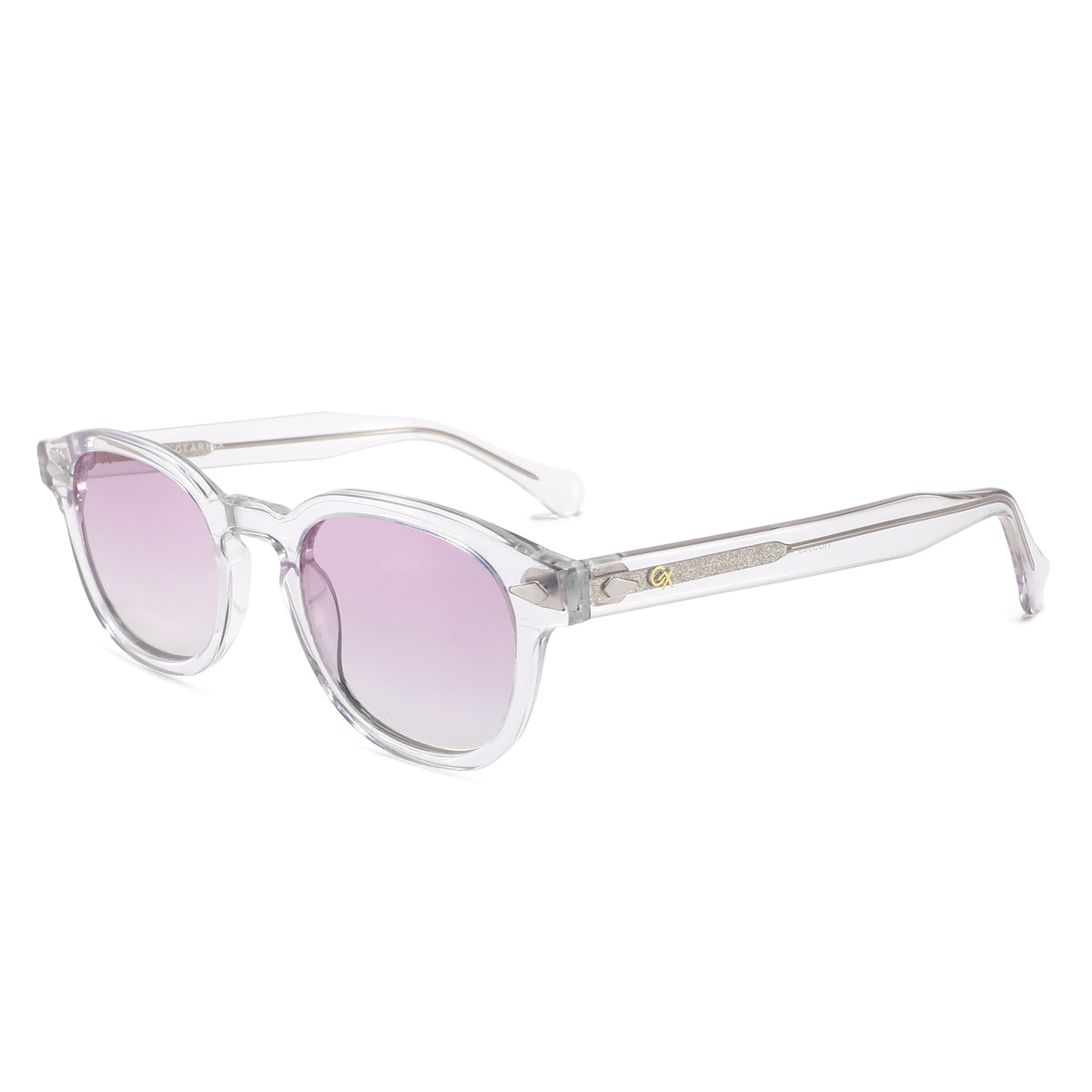 משקפי שמש Raia מסגרת עגולה בצבע שקוף